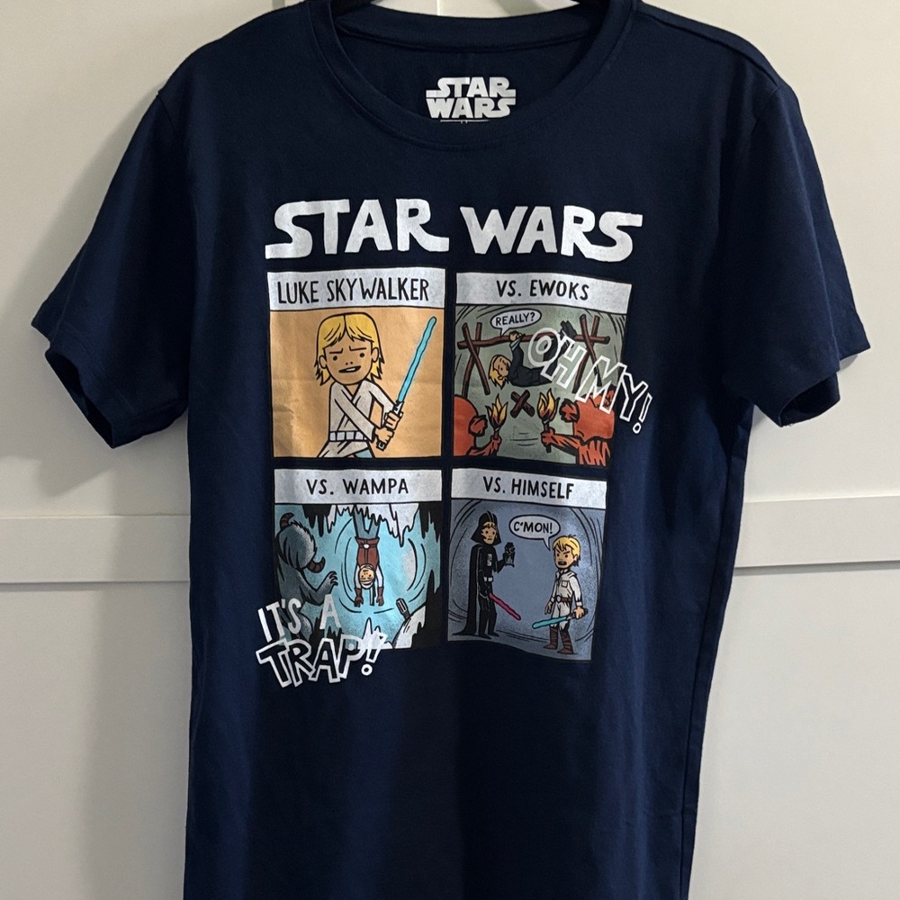 Star Wars Comic Graphic Kids Tee - Navy